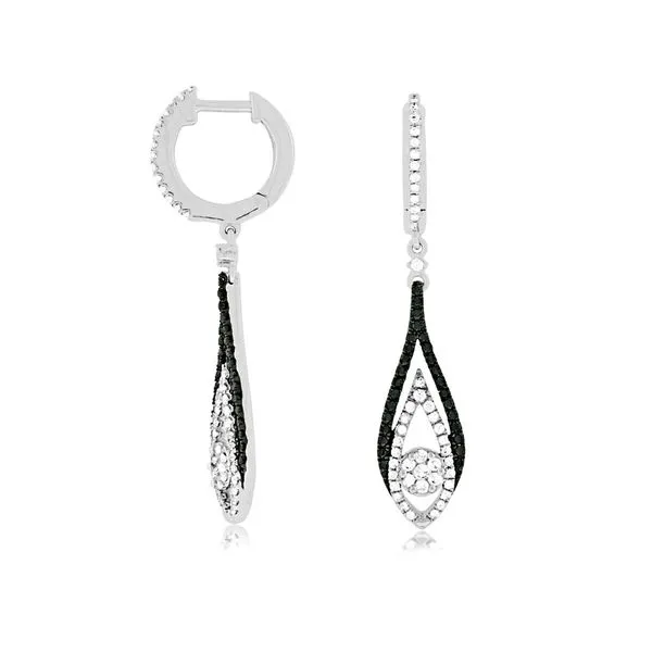 14kt White Gold Black Diamond Earrings Don's Jewelry & Design Washington, IA