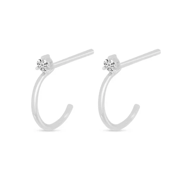 14kt White Gold Diamond Earings Image 2 Don's Jewelry & Design Washington, IA