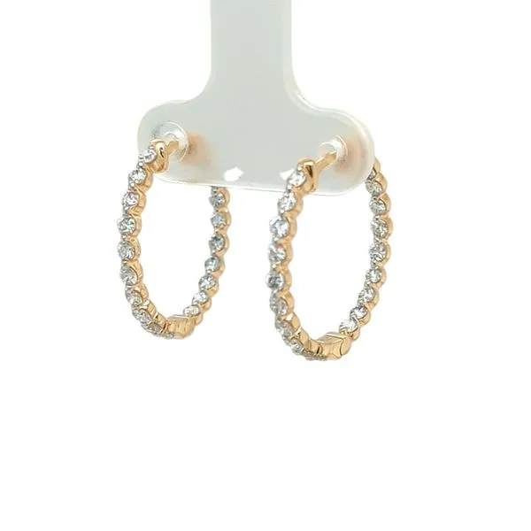 14kt Yellow Gold Lab Grown 1ct Diamond Earrings Image 2 Don's Jewelry & Design Washington, IA