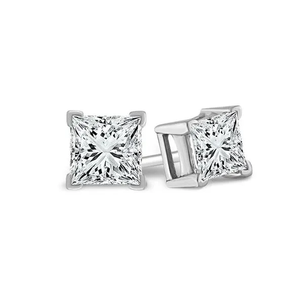 14kt White Gold 1ct Lab Grown Diamond Stud Earrings Don's Jewelry & Design Washington, IA