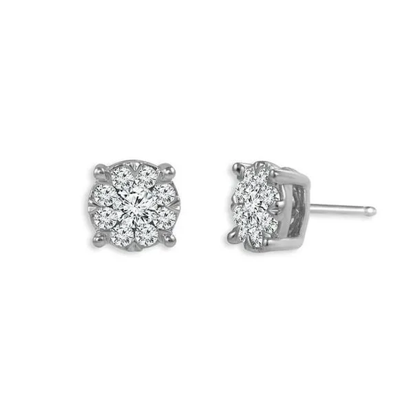 14kt White Gold Diamond Stud Earrings Don's Jewelry & Design Washington, IA