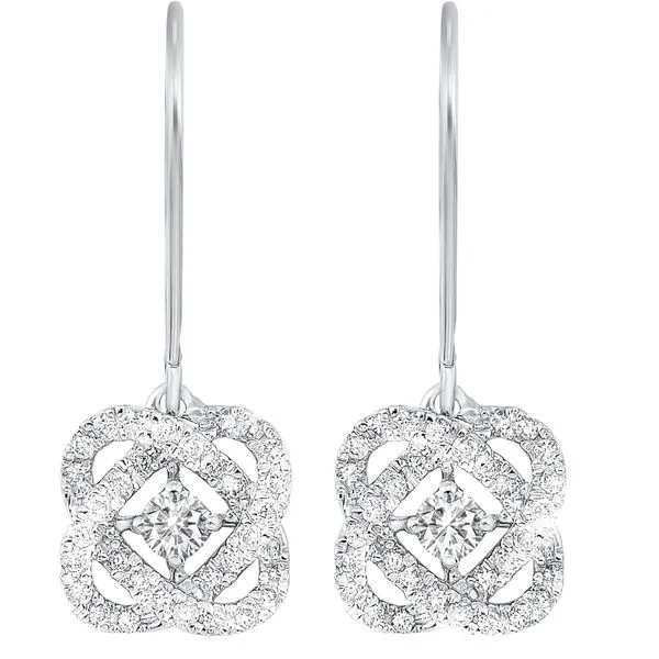 14kt White Gold Diamond Drop Earrings Don's Jewelry & Design Washington, IA