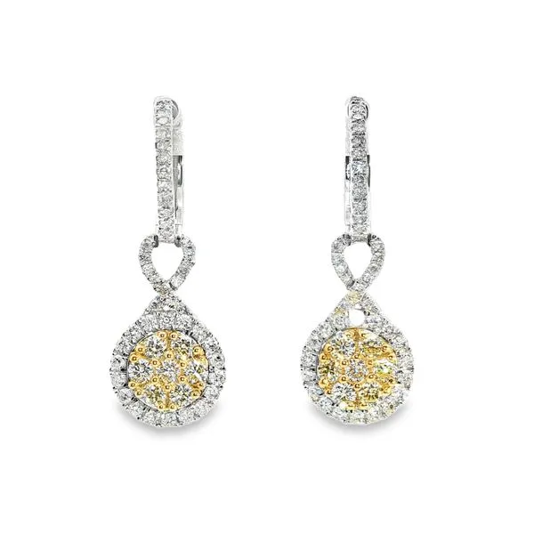 14kt White Gold Fancy Yellow Diamond Earrings