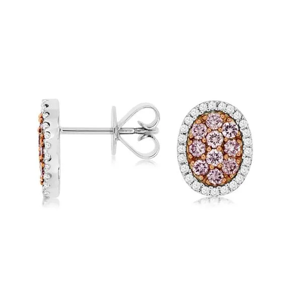 14kt White Gold Fancy Pink Diamond Earrings Don's Jewelry & Design Washington, IA