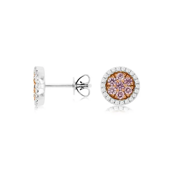 14kt White Gold Fancy Pink Earrings Don's Jewelry & Design Washington, IA