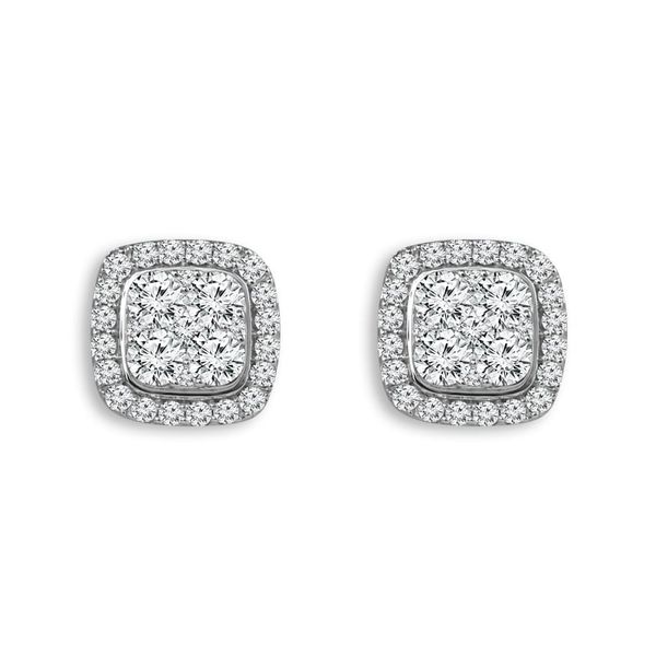 10kt White Gold Diamond Stud Earrings Don's Jewelry & Design Washington, IA