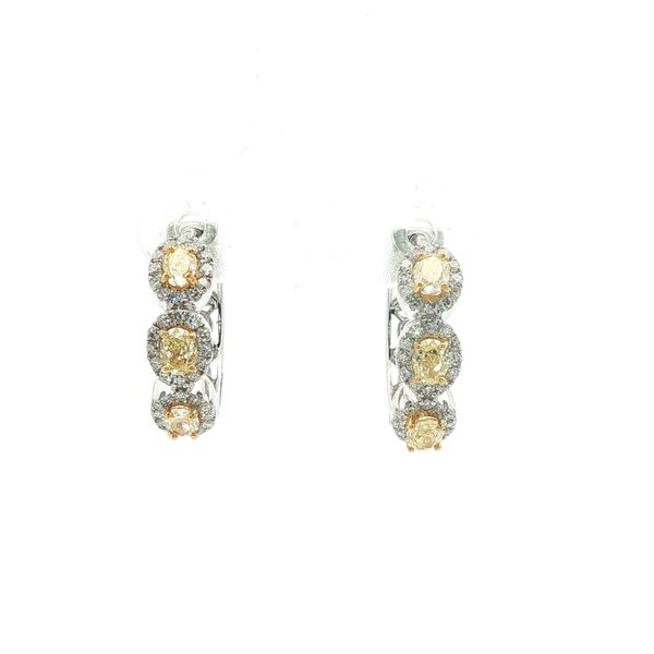 Yellow Diamond Hoop Earrings Don's Jewelry & Design Washington, IA