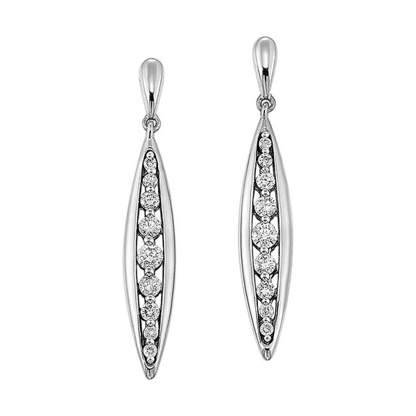 10K White Gold Diamond Earrings Don's Jewelry & Design Washington, IA