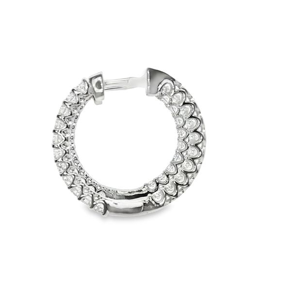 Lab Grown Diamond Hoop Earrings Image 2 Don's Jewelry & Design Washington, IA