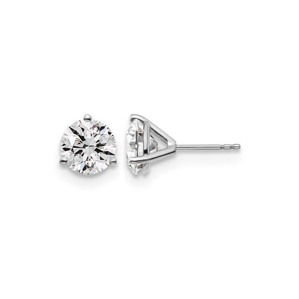 White Gold 4ct Lab Grown Diamond Stud Earrings Don's Jewelry & Design Washington, IA