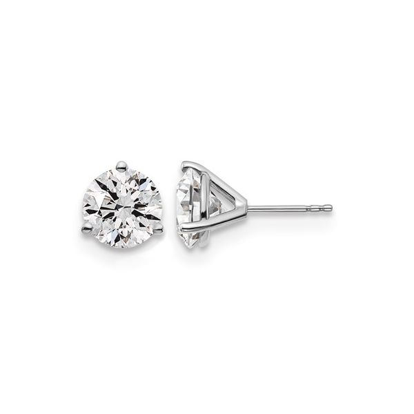 White Gold 5ct Lab Grown Diamond Stud Earrings Don's Jewelry & Design Washington, IA