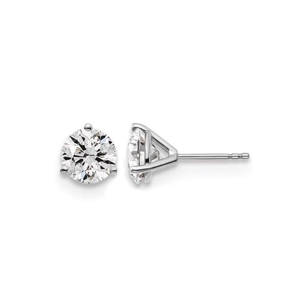 White Gold 1.50ct Lab Grown Diamond Earrings Don's Jewelry & Design Washington, IA