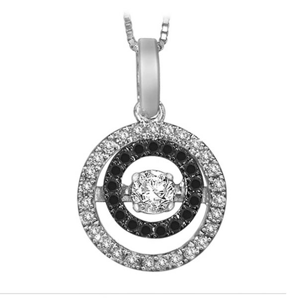 14kt White Gold Black & White Diamond Necklace Don's Jewelry & Design Washington, IA