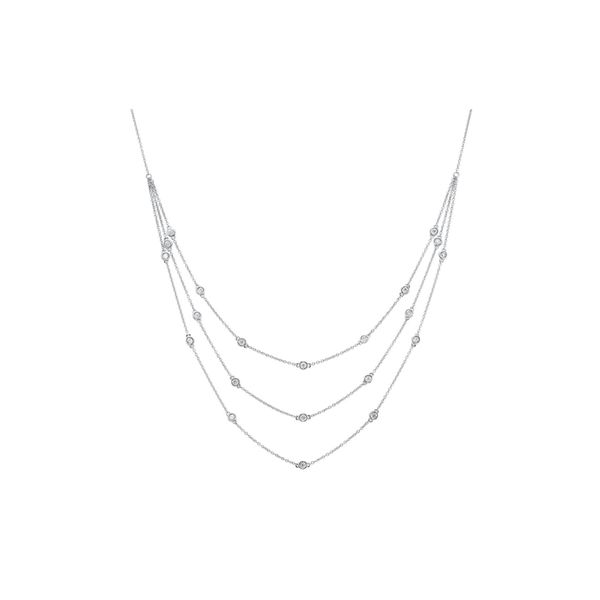 Sterling Silver Layered Diamond Necklace Don's Jewelry & Design Washington, IA