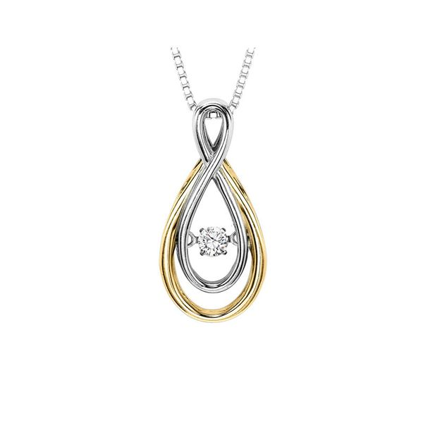 14kt Two Tone Rhythm of Love Diamond Necklace Don's Jewelry & Design Washington, IA