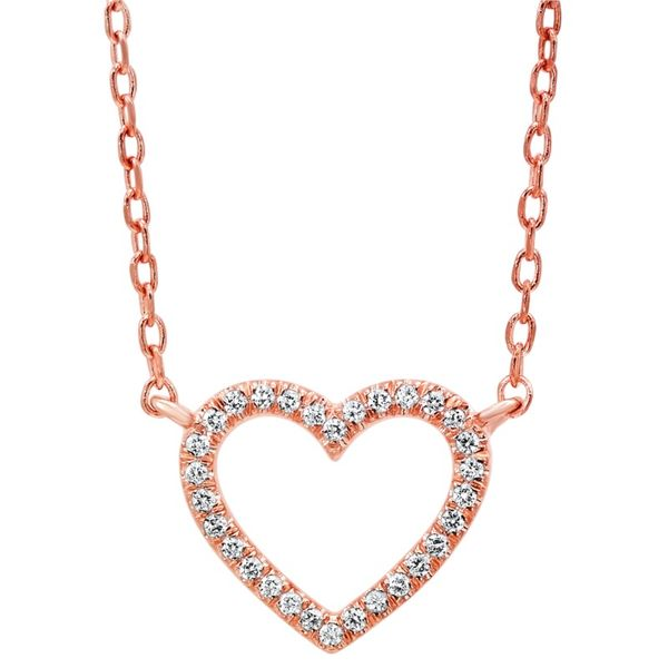 14kt Rose Gold Diamond Heart Necklace Don's Jewelry & Design Washington, IA