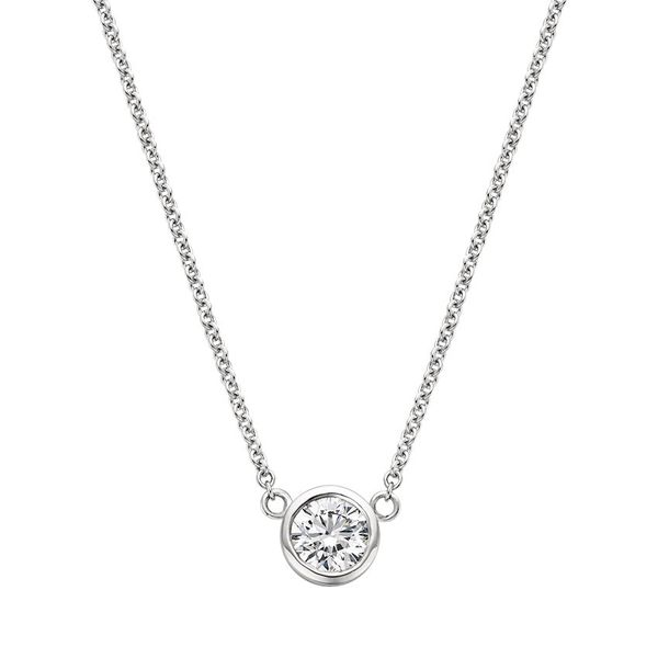 14kt White Gold 1/2ct Diamond Solitaire Necklace Don's Jewelry & Design Washington, IA