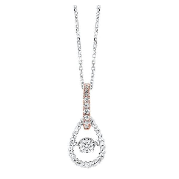 10kt White & Rose Gold Diamond Necklace Don's Jewelry & Design Washington, IA