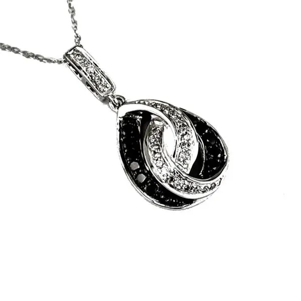 14kt White Gold Black and White Diamond Necklace Don's Jewelry & Design Washington, IA