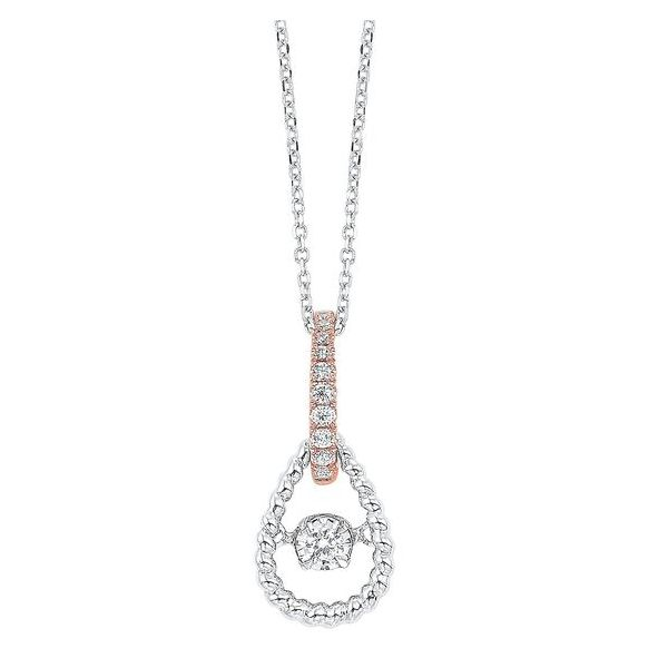 10kt White and Rose Gold Diamond Necklace Don's Jewelry & Design Washington, IA