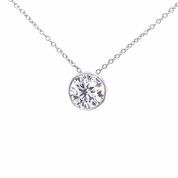 14kt White Gold 2ct Lab Grown Diamond Necklace Don's Jewelry & Design Washington, IA