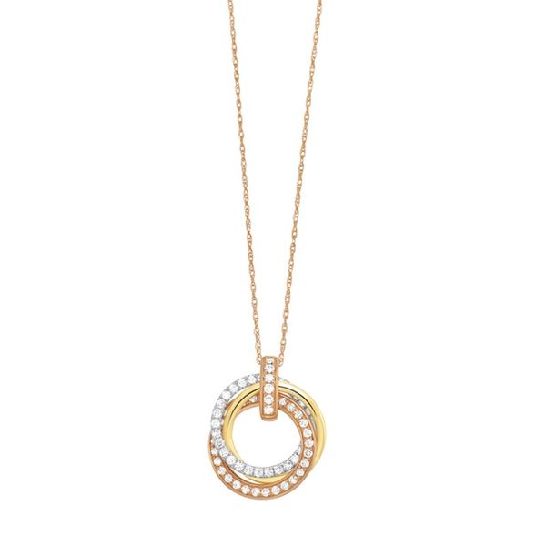 14kt Tri-Color Diamond Necklace Don's Jewelry & Design Washington, IA