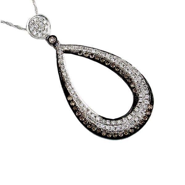 14kt White Gold Mocha and White Diamond Necklace Don's Jewelry & Design Washington, IA