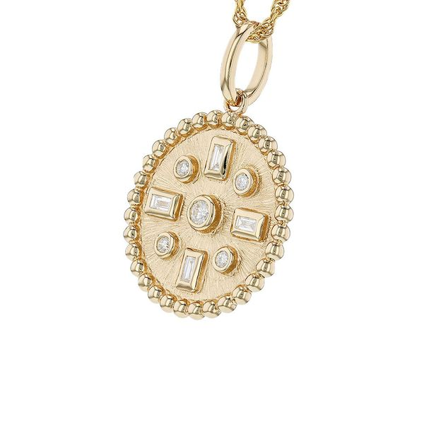 14kt Yellow Gold Diamond Necklace Image 2 Don's Jewelry & Design Washington, IA