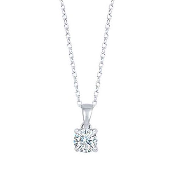 14kt White Gold 1/2ct Diamond Solitaire Necklace Don's Jewelry & Design Washington, IA