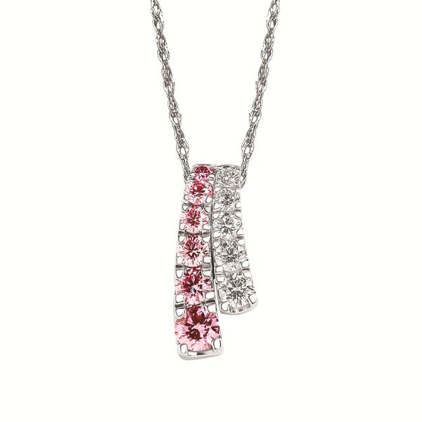 14kt White Gold Lab Grown Pink Diamond Necklace Don's Jewelry & Design Washington, IA