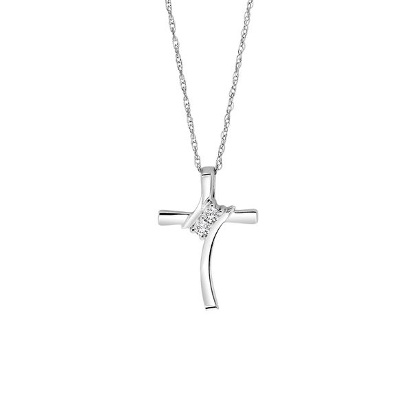 Sterling Silver Diamond Cross Necklace Don's Jewelry & Design Washington, IA