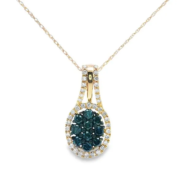 14kt Yellow Gold Blue Diamond Necklace Don's Jewelry & Design Washington, IA
