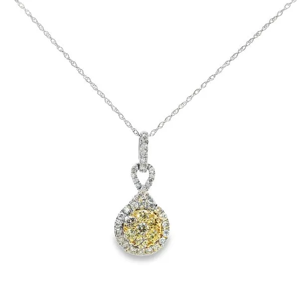 14kt White Gold Fancy Yellow Diamond Necklace Don's Jewelry & Design Washington, IA