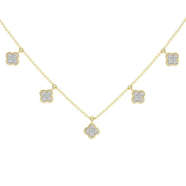 14kt Yellow Gold Diamond Necklace Image 2 Don's Jewelry & Design Washington, IA