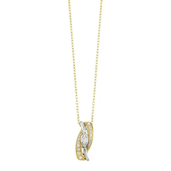 14kt Two Tone Diamond Necklace Don's Jewelry & Design Washington, IA
