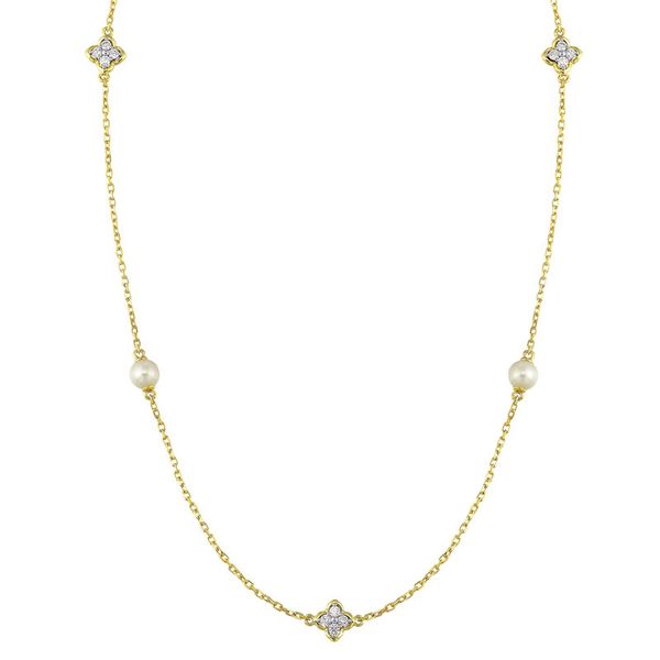 Gold Diamond and Pearl Necklace Don's Jewelry & Design Washington, IA