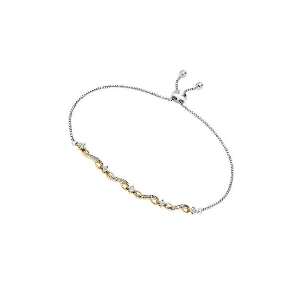 Sterling Silver & Gold Plated Diamond Bracelet Don's Jewelry & Design Washington, IA