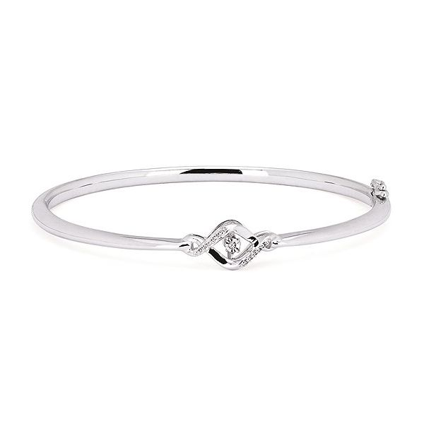 Sterling Silver Diamond Bangle Bracelet Don's Jewelry & Design Washington, IA