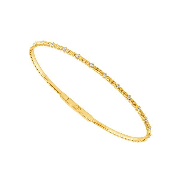 14kt yellow gold diamond bangle bracelet Don's Jewelry & Design Washington, IA