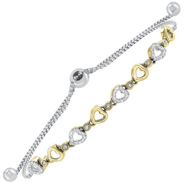 Sterling Silver & Yellow Gold Plate Diamond Bracelet Don's Jewelry & Design Washington, IA