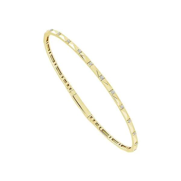 14kt Yellow Gold Diamond Bangle Bracelet Don's Jewelry & Design Washington, IA
