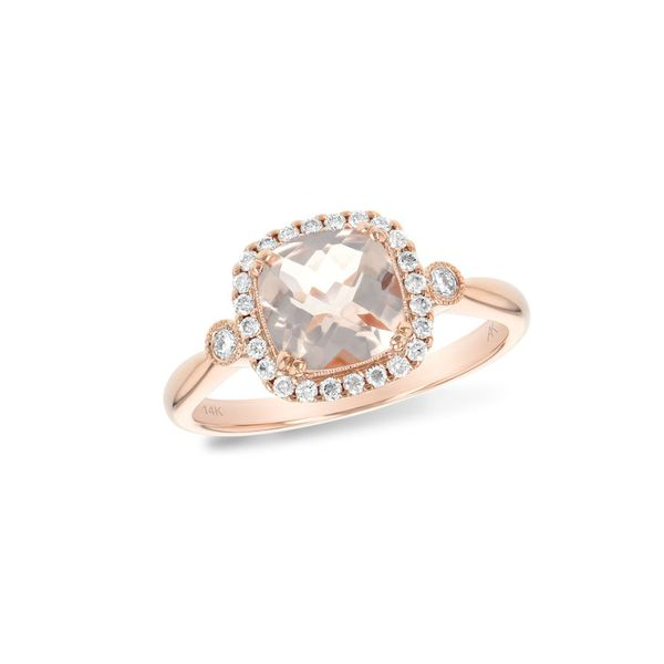 14kt Rose Gold Morganite & Diamond Ring Don's Jewelry & Design Washington, IA