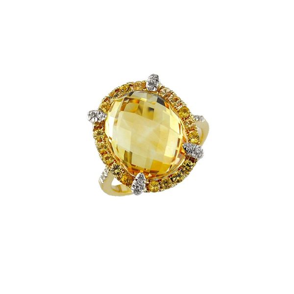 14kt Yellow Gold Citrine, Yellow Sapphire & Diamond Ring Don's Jewelry & Design Washington, IA