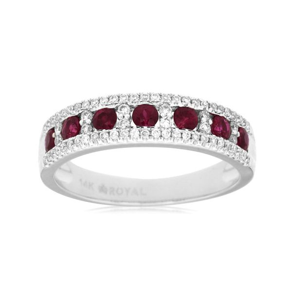 14kt White Gold Ruby & Diamond Ring Don's Jewelry & Design Washington, IA