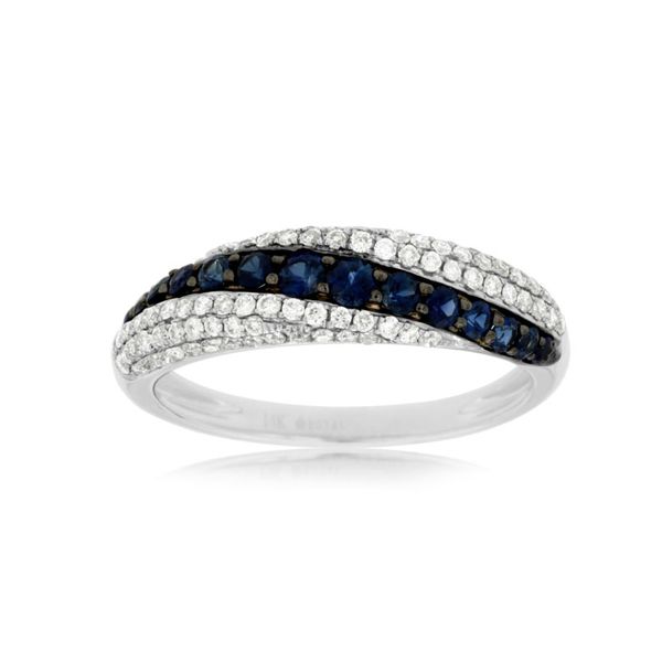 14kt White Gold Sapphire & Diamond Ring Don's Jewelry & Design Washington, IA