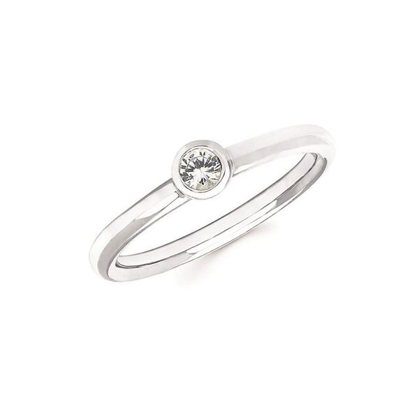Sterling Silver White Sapphire Stackable Ring Don's Jewelry & Design Washington, IA