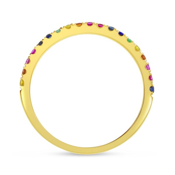 14kt Yellow Gold Rainbow Sapphire Ring Image 2 Don's Jewelry & Design Washington, IA