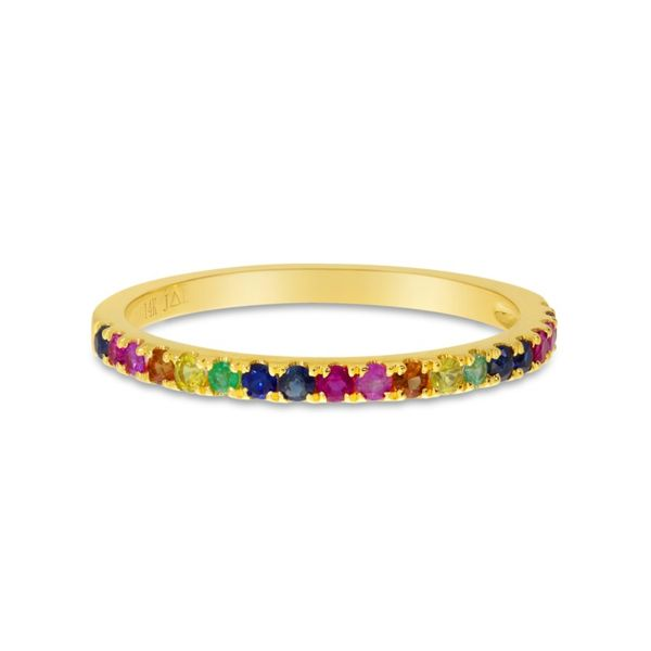 14kt Yellow Gold Rainbow Sapphire Ring Don's Jewelry & Design Washington, IA