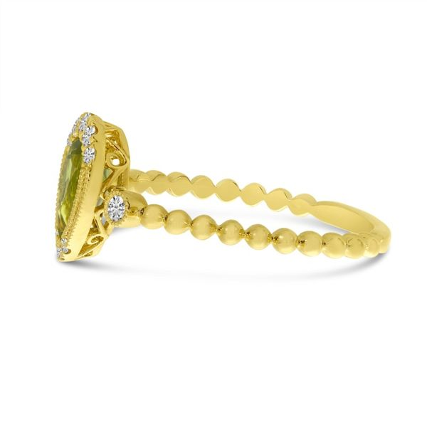 14kt Yellow Gold Peridot & Diamond Ring Image 2 Don's Jewelry & Design Washington, IA
