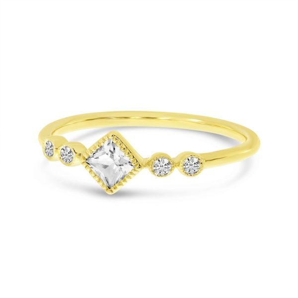 14kt Yellow Gold White Topaz Ring Image 2 Don's Jewelry & Design Washington, IA